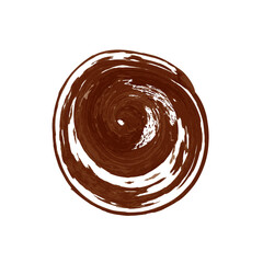 Brown grunge texture. Vintage brown spot painted with brush strokes. Vector background for ads, sales and other business projects.