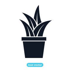 flowerpot office icon. flowerpot for workspace and workplace symbol vector illustration.