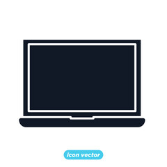 laptop office icon. laptop for workspace and workplace symbol vector illustration.