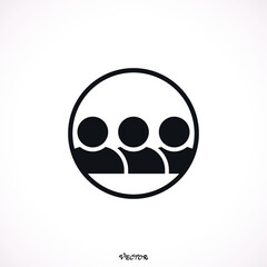 Creative people logo design template with circle