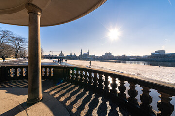 Dresden, Elbe, Winterlandschaft