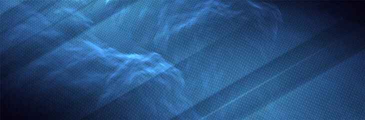 Futuristic blue background. Polygonal pattern. 3d vector illustration