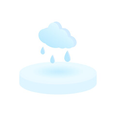 vector weather forecast icon with bright background.