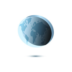 Blue planet. Vector illustration EPS10