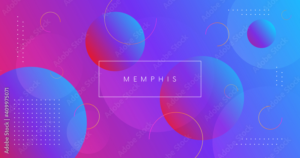 Aufkleber Abstract background with circle shapes vector design. Minimal poster. Futuristic backdrop. Dynamic 3d composition for Banner, Landing Page, Web, Cover, Brochure.