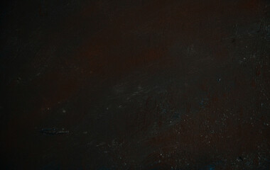 dark blue background, dark wall background. Empty workplace in front of abstract package.