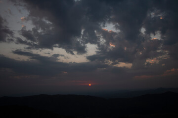 time lapse of clouds at sunset