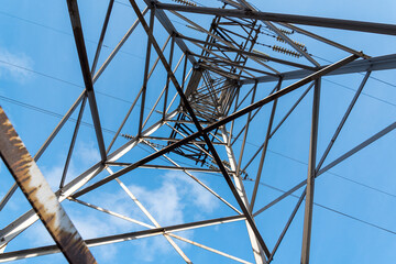 old high metal tower building with stairs