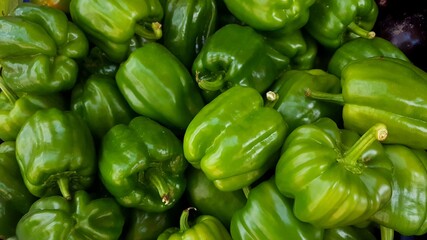 Fototapeta na wymiar beautifully displayed organic locally produce peppers