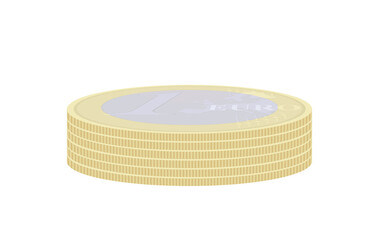 One euro coin set. vector illustration