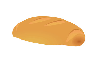 Bread isolated on white background