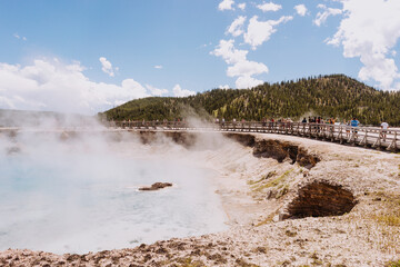 Grand Prismatic Springs in Yellowstone National Park Colorado