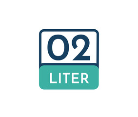 2 liters icon vector illustration