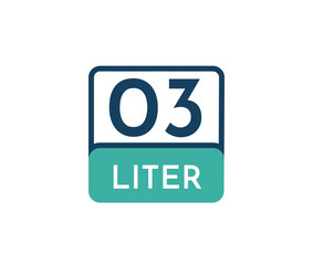 3 liters icon vector illustration