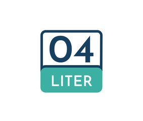 4 liters icon vector illustration