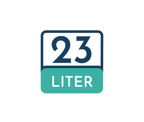 23 liters icon vector illustration