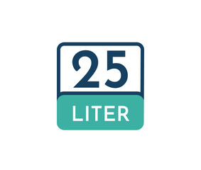 25 liters icon vector illustration