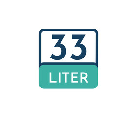33 liters icon vector illustration