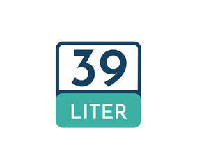 39 liters icon vector illustration