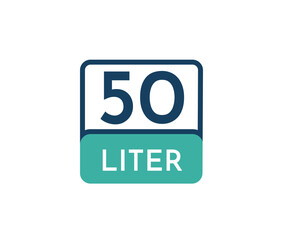 50 liters icon vector illustration