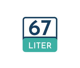 67 liters icon vector illustration
