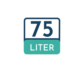 75 liters icon vector illustration