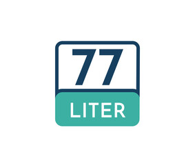 77 liters icon vector illustration