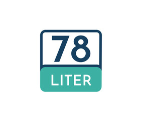78 liters icon vector illustration