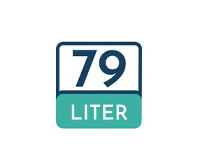 79 liters icon vector illustration