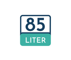 85 liters icon vector illustration
