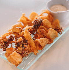 Racion gourmet de calamares fritos españoles