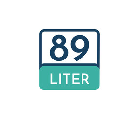 89 liters icon vector illustration