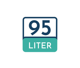 95 liters icon vector illustration