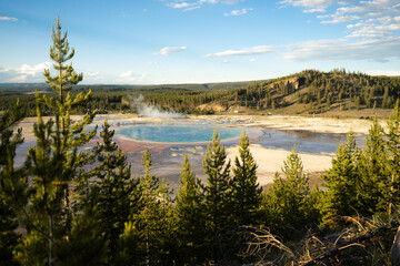 Grand Prismatic Spring Ariel in the Summer