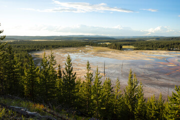 Grand Prismatic Spring Ariel in the Summer