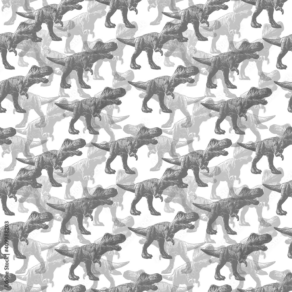 Wall mural seamless pattern with tyrannosaurus.  drawing for printing and website design.  illustration.