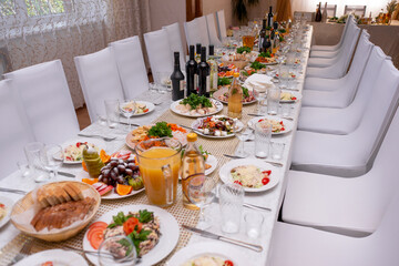 table set for a dinner