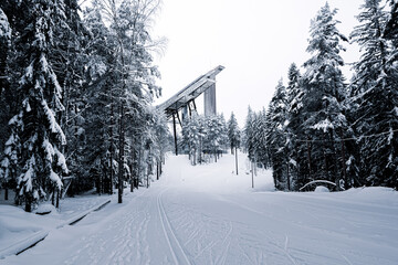 Lahti Sprungschanze Winter Skisprungschanze Skispringen Wintersport Vierschanzentournee Sports...