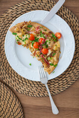 Healthy and tasty omelette for breakfast