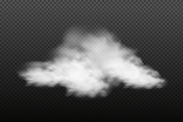 White vector cloudiness ,fog or smoke on dark checkered background.SCloudy sky or smog over the city.Vector illustration.