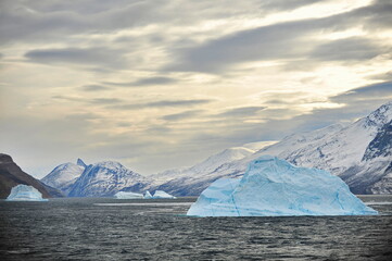 Greenland.Icebergs. Icefiord, UNESCO world heritage. Located one and a half kilometers south of Ilulissat.