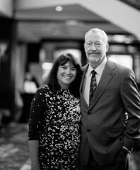 B&W portrait of a couple