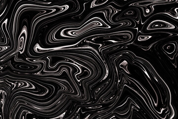 Abstract black liquid marble