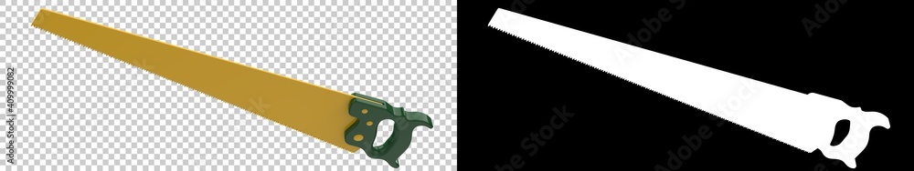 Poster gardening tool isolated on background with mask. 3d rendering - illustration