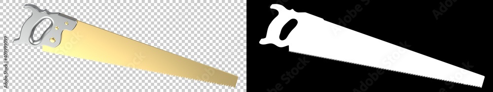Poster gardening tool isolated on background with mask. 3d rendering - illustration