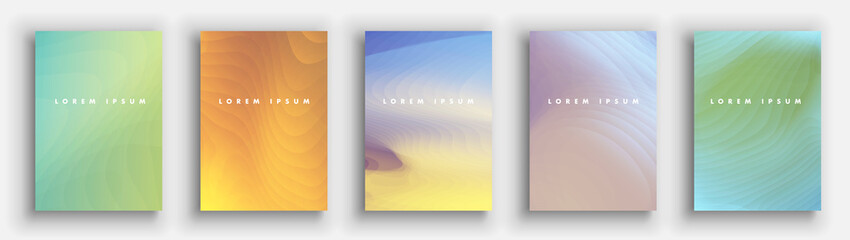 Abstract cover set. background or pattern with smooth waves. vector design.
