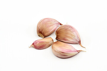 Close up of cloves of fresh garlic or 