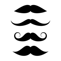 Moustache vector icon collection