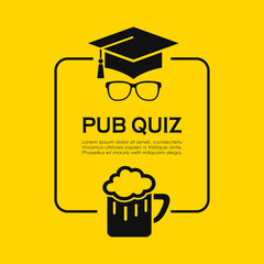 Pub quiz vector poster