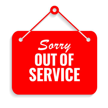 Out of service vector sign